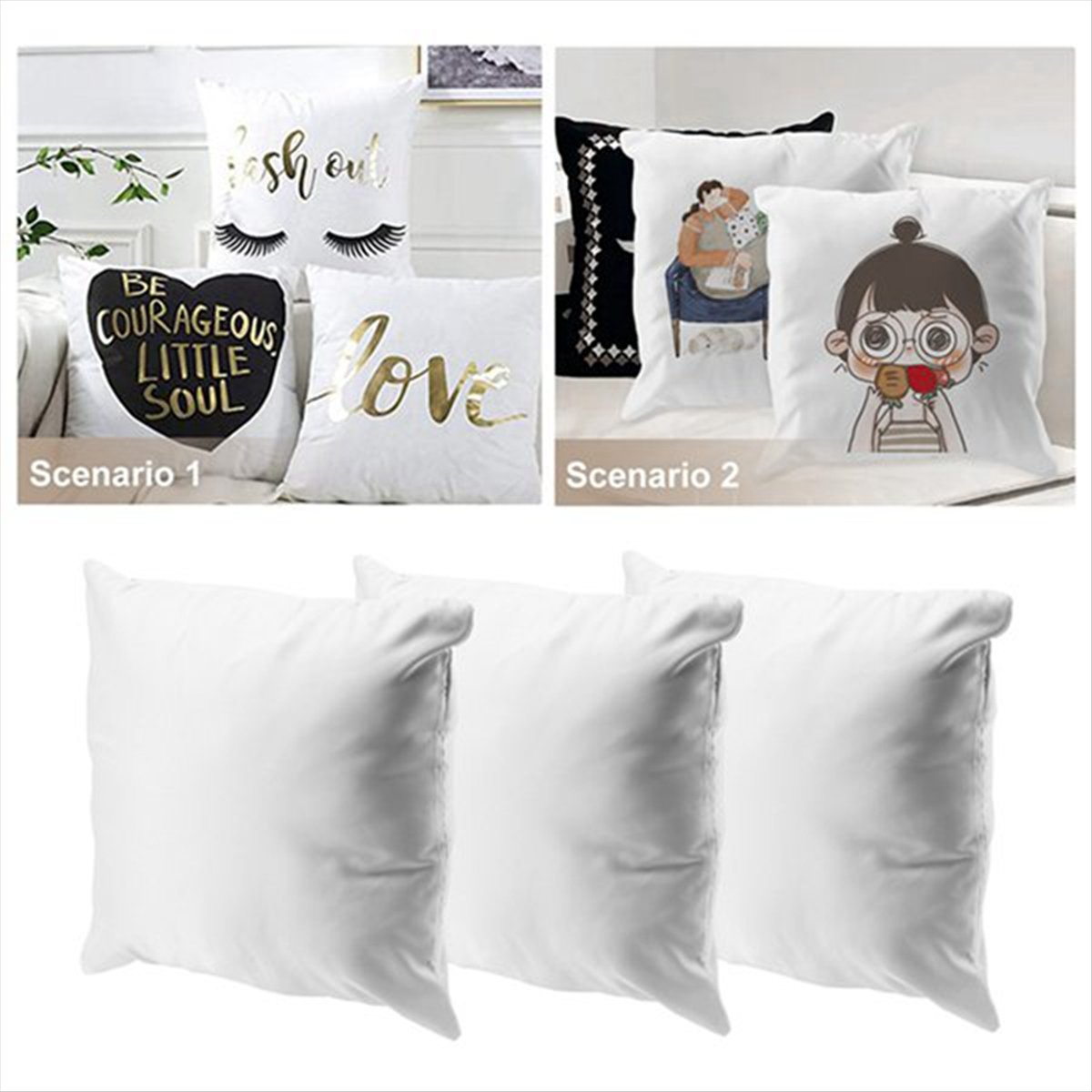 Pillow Cover Sublimation - N14R Top 8pcs Sublimation Blanks Pillow