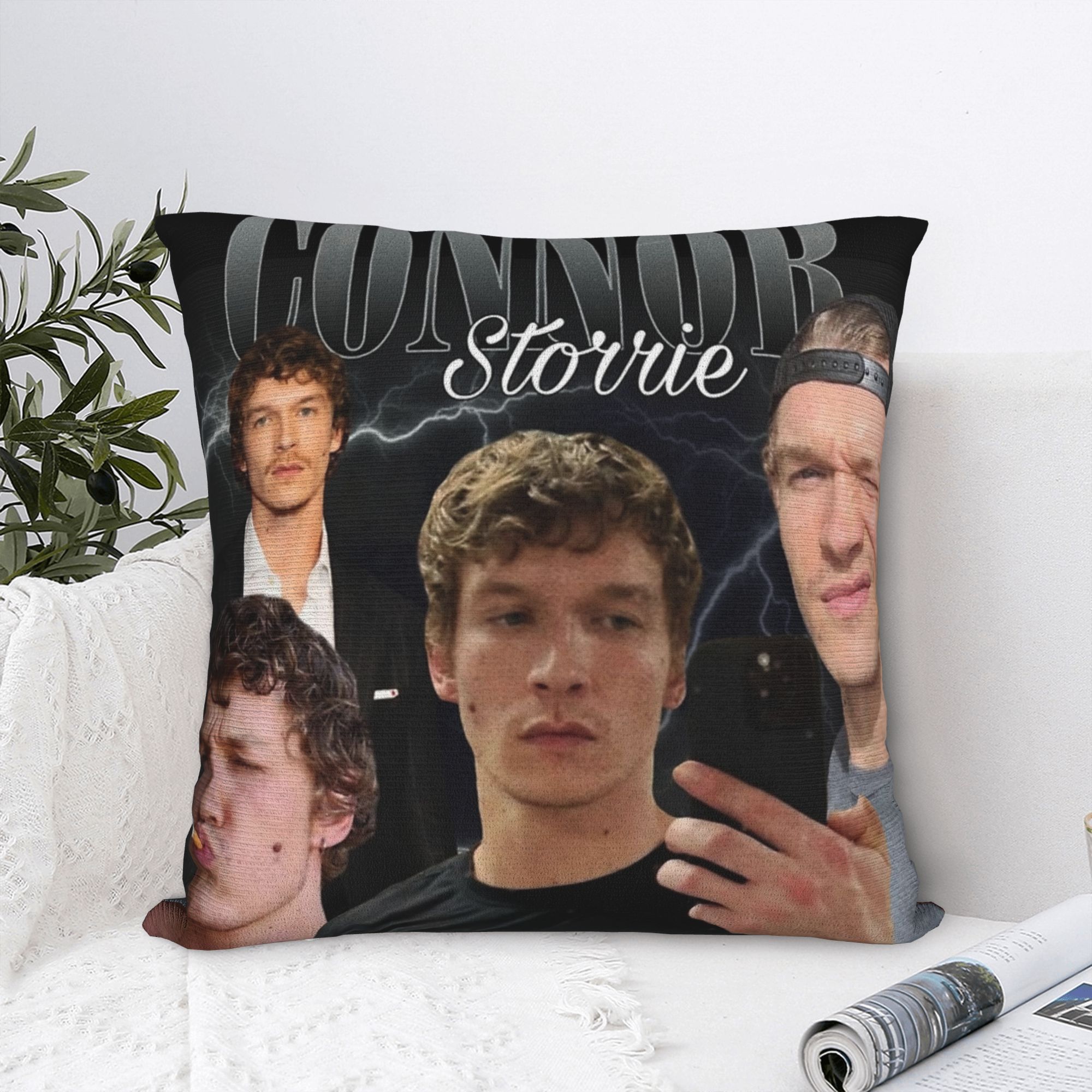 Pillow Cover Sublimation - Connor Storrie Heated Rivalry Ilya Rozanov