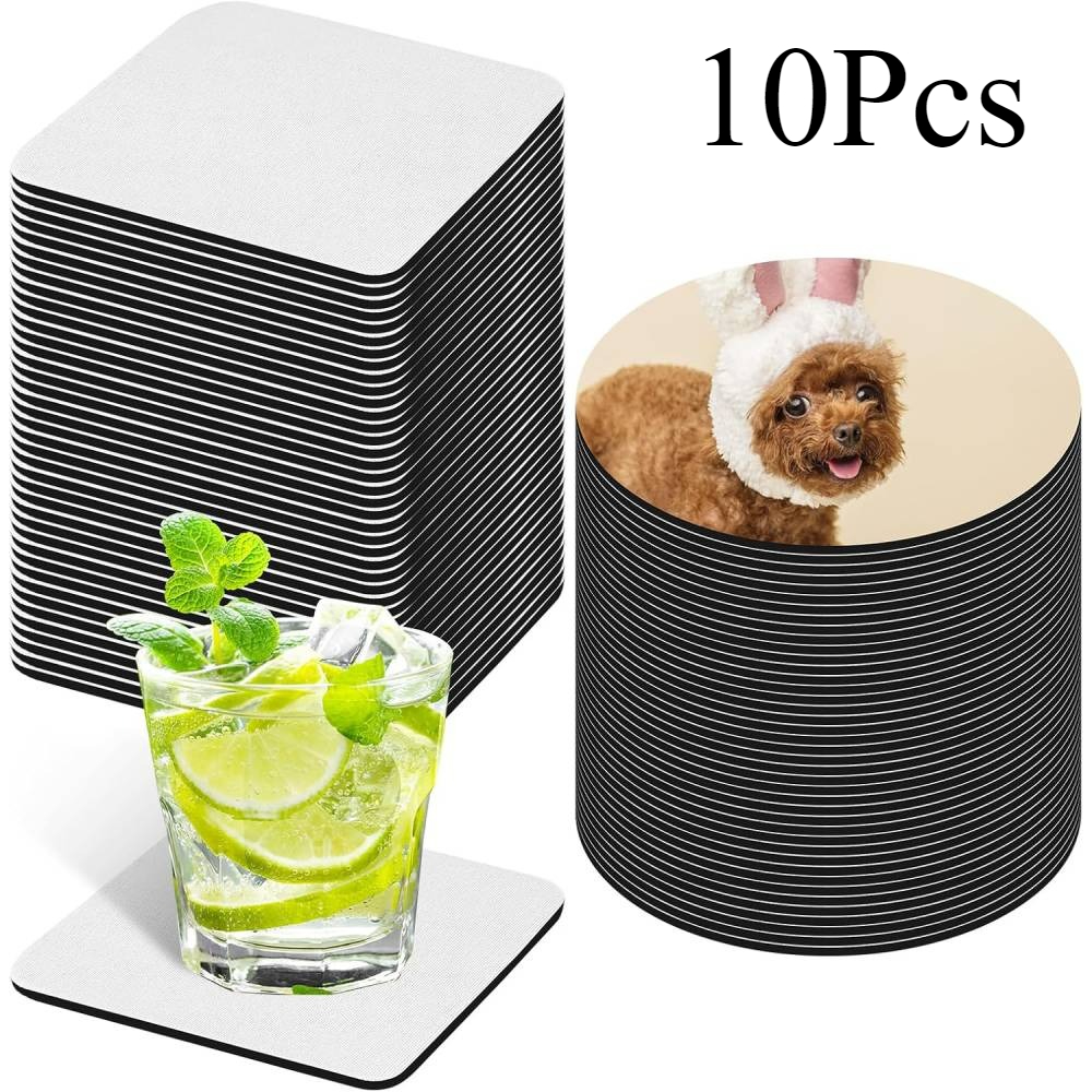 Coaster Sublimation Blank - 10 Pcs Sublimation Coasters Blanks Bulk