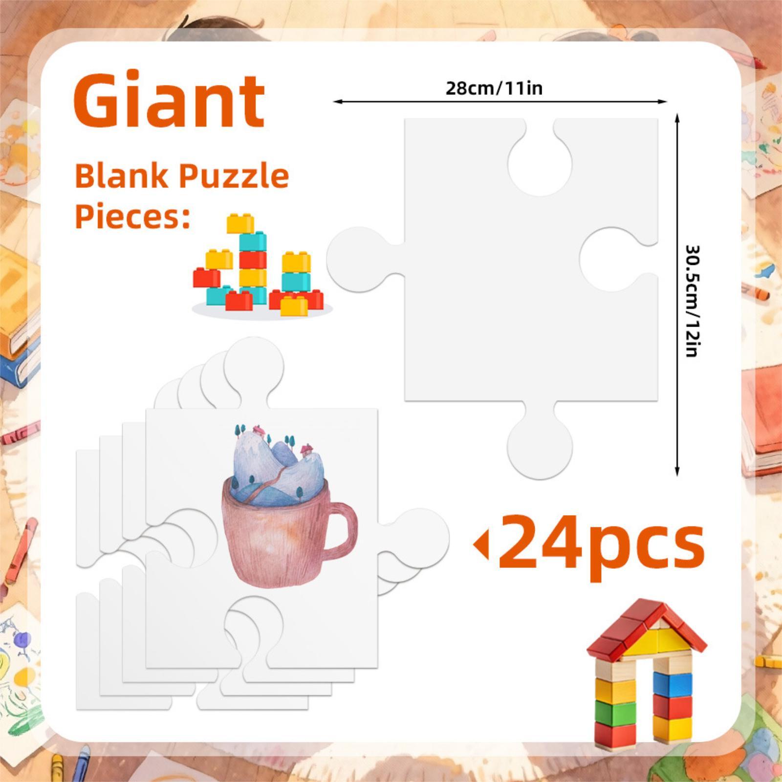 Puzzle Blank White - 24x White Cardboard Blank Jigsaw Puzzles