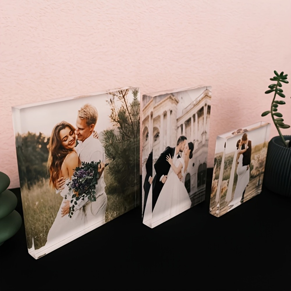 Photo Acrylic Block - Custom Acrylic Anniversary Photo Block -