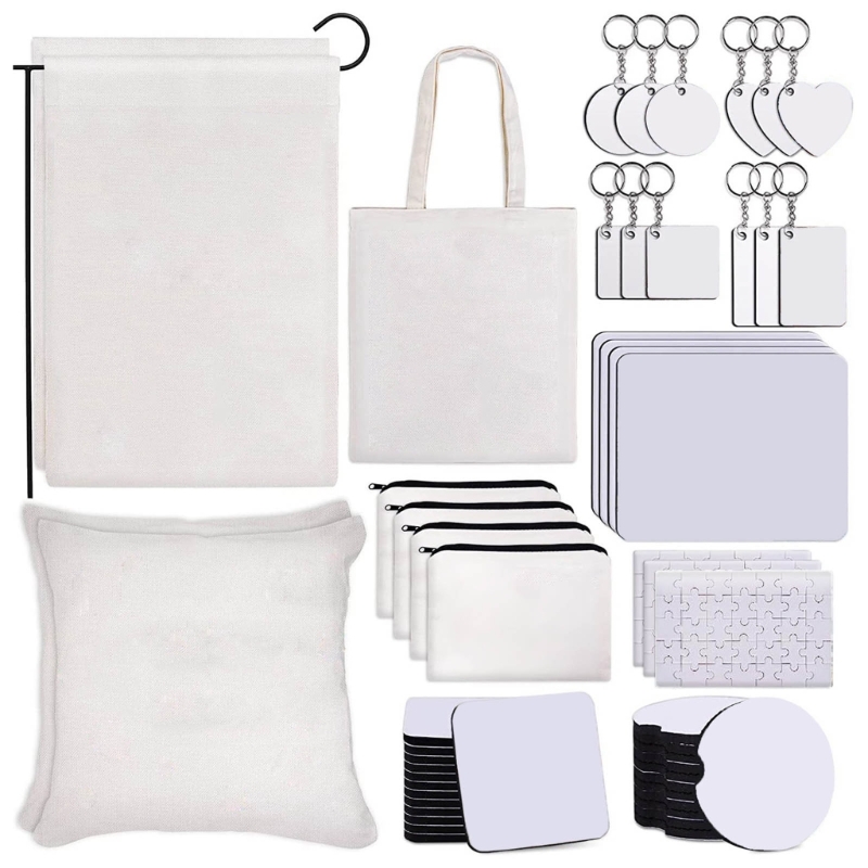 Mouse Pad Blank Sublimation - Heart Keychain Set Blank MDF Sublimation
