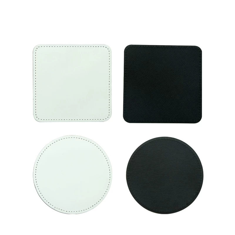 Coaster Sublimation Blank - 10pcs/lot New Blank Sublimation PU Leather