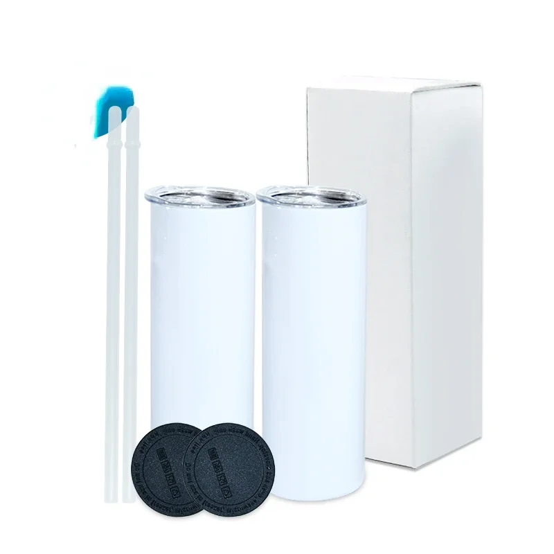 Tumbler 20Oz White - Warehouse Stock White 20oz Straight Skinny