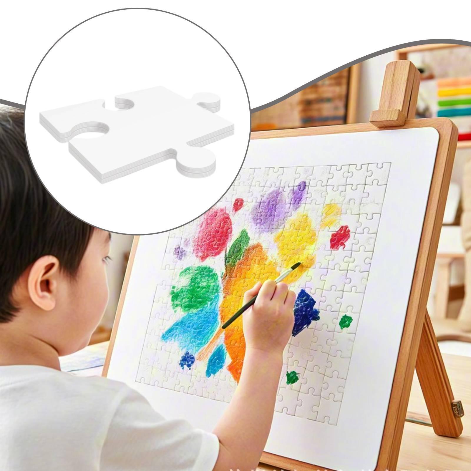 Puzzle Blank White - 24Pcs White Cardboard Blank Jigsaw Puzzles