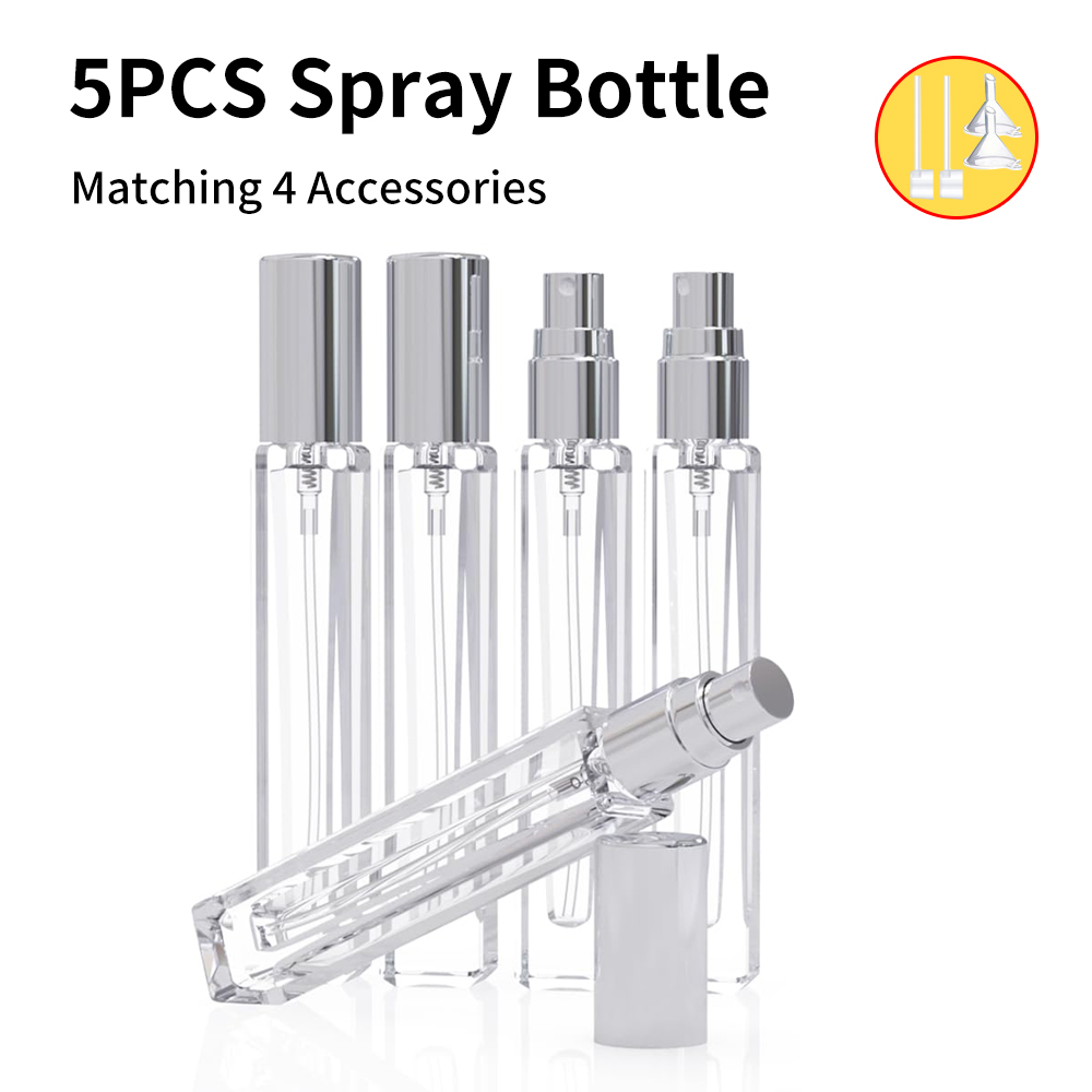 Water Bottle Blank - 5-Piece Cologne Atomizer Empty, 10ML Mini