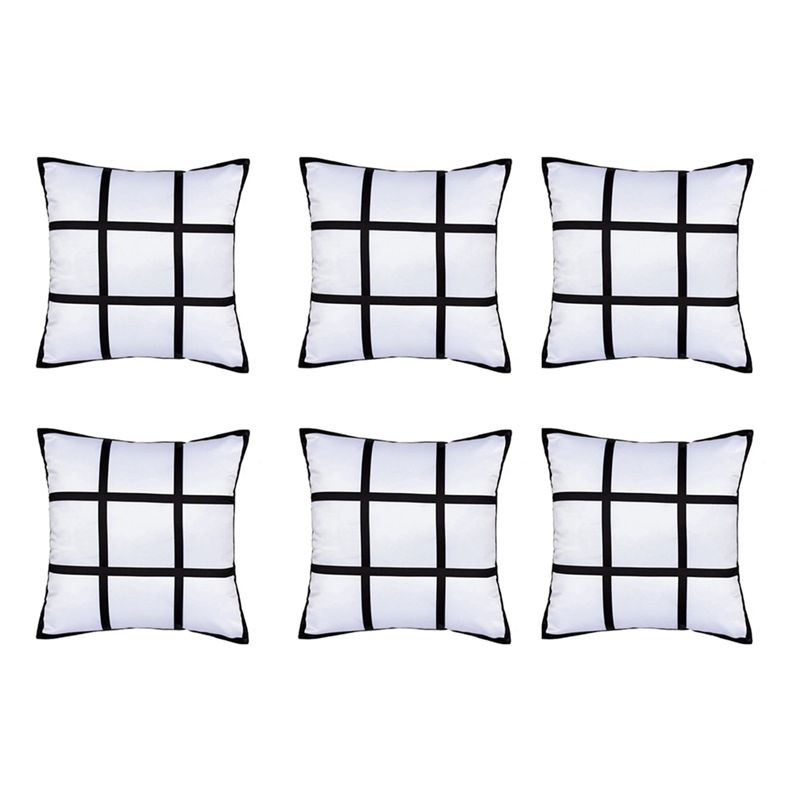 Pillow Cover Sublimation - ABKJ-6Pcs Sublimation Blank Panel Pillow Case