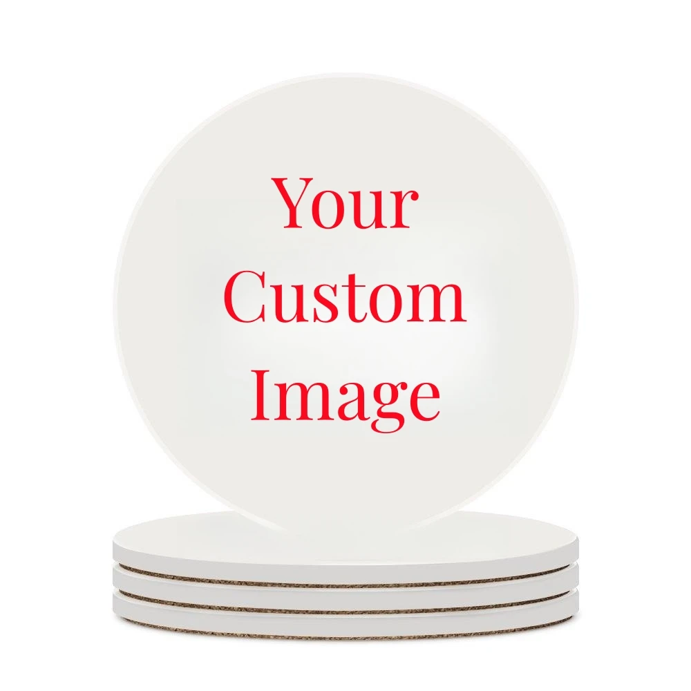 Coaster Sublimation Blank - Personalized Custom Printed Round Coasters Absorbent