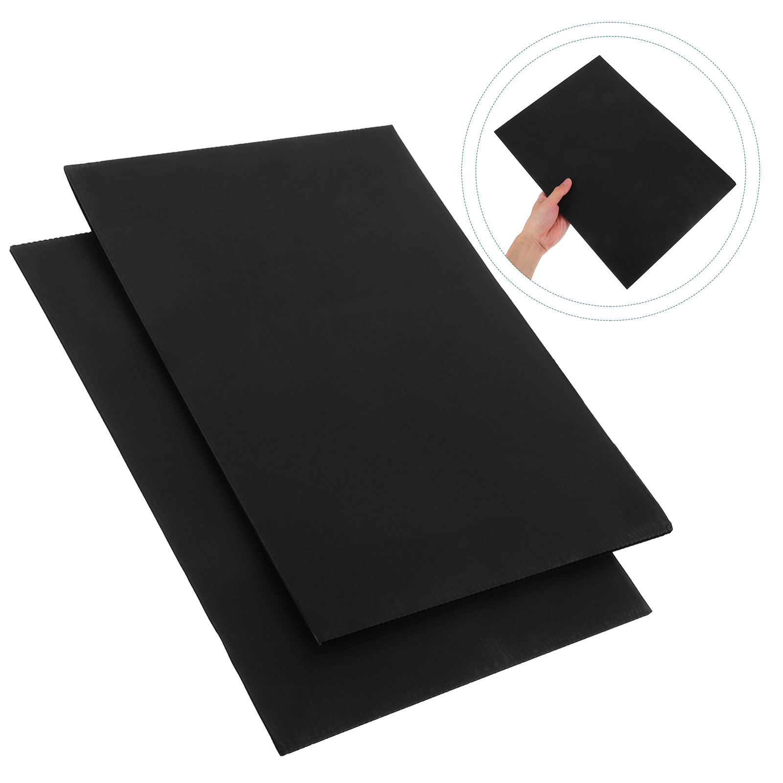 Yard Sign Blank - 2Pcs Black Blank Garden Sign Boards