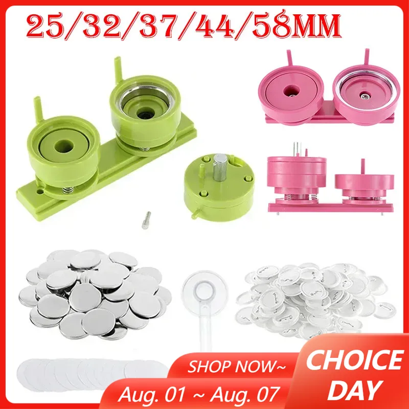 Button Badge Blank - 100Sets 25/32/37/44/58mm Badge Pin Button Maker