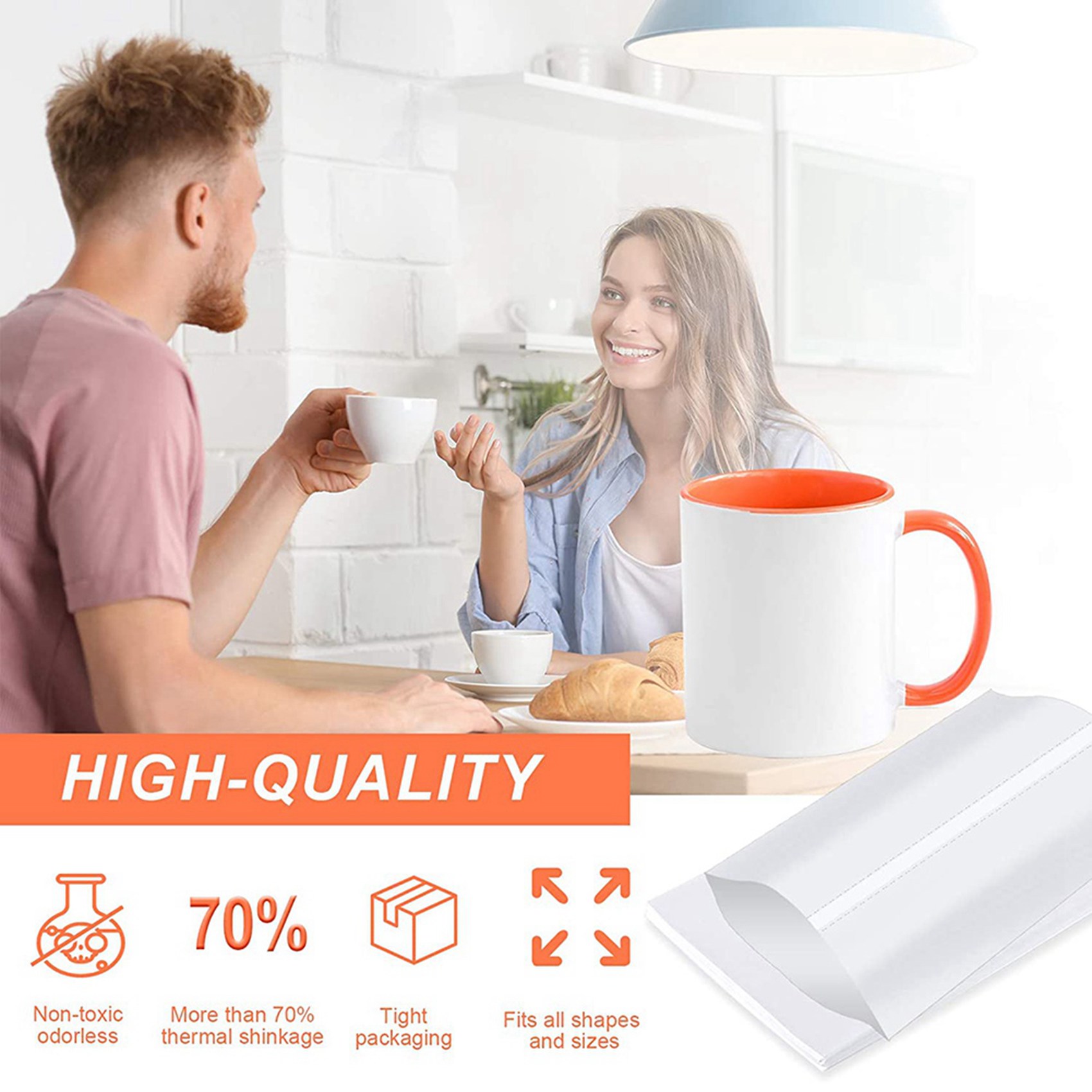 Sublimation Mug White - ABBN-8X12 Inch Sublimation Shrink Wrap Sleeves,