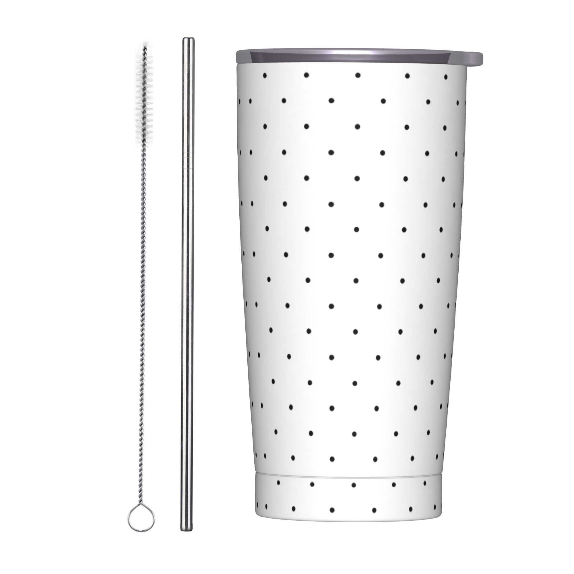 Black & White Polka Dot Patter - Tumbler 20Oz White review and price