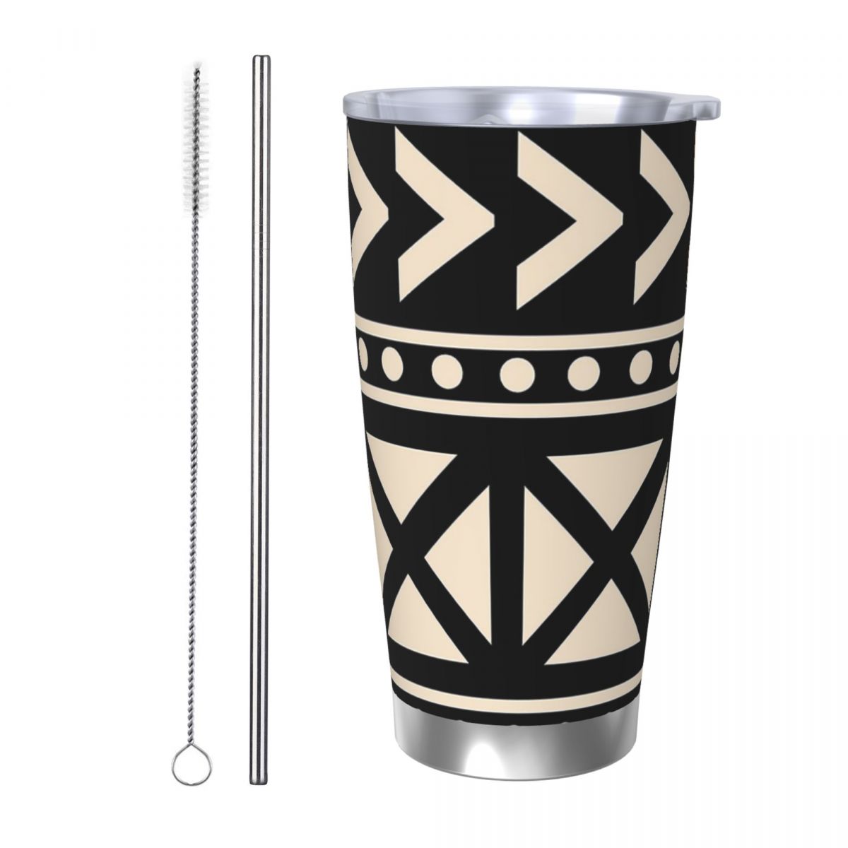 African Mud Cloth Black And Wh - Tumbler 20Oz White review and price