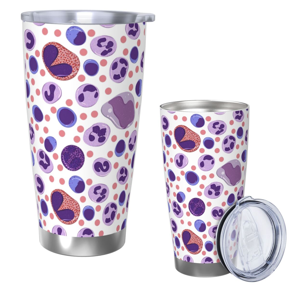 Large White Blood Cell Pattern - Tumbler 20Oz White review and price