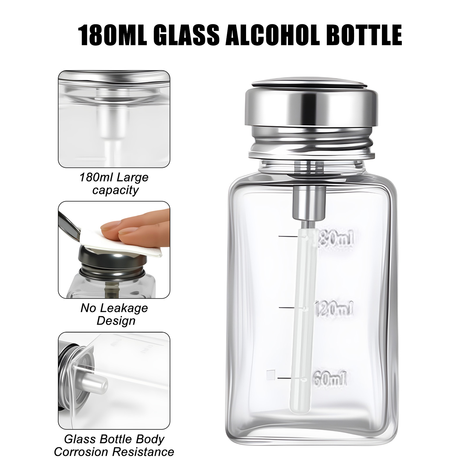 180ml Nail Glass Bottle Press  - Water Bottle Blank review and price