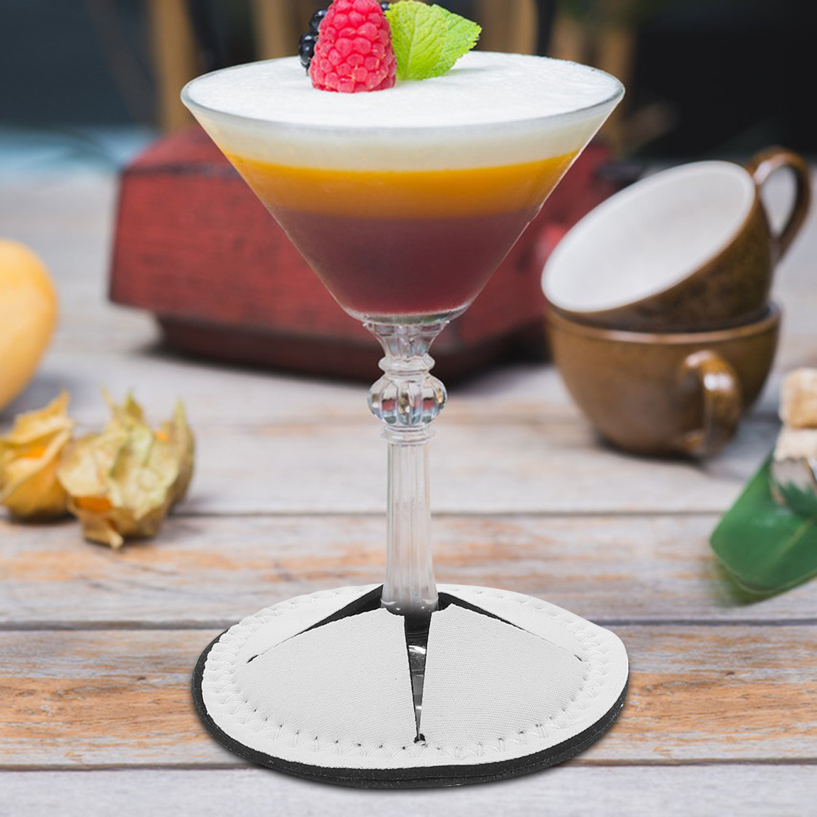 4Pcs Heat Transfer Wine Cup Co - Coaster Sublimation Blank review and price