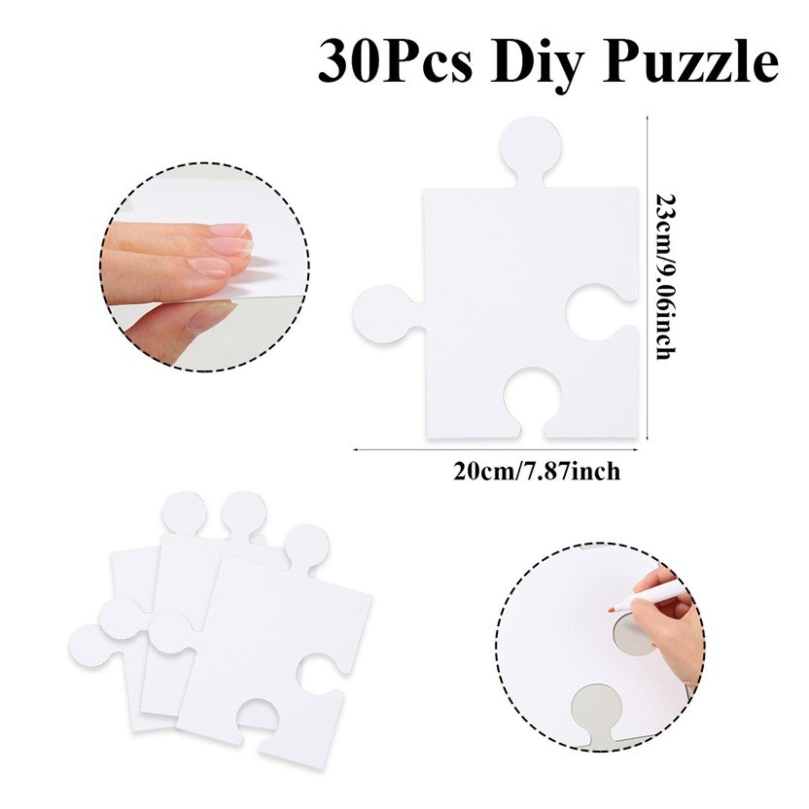 30 Pieces Blank Puzzle Pieces  - Puzzle Blank White review and price