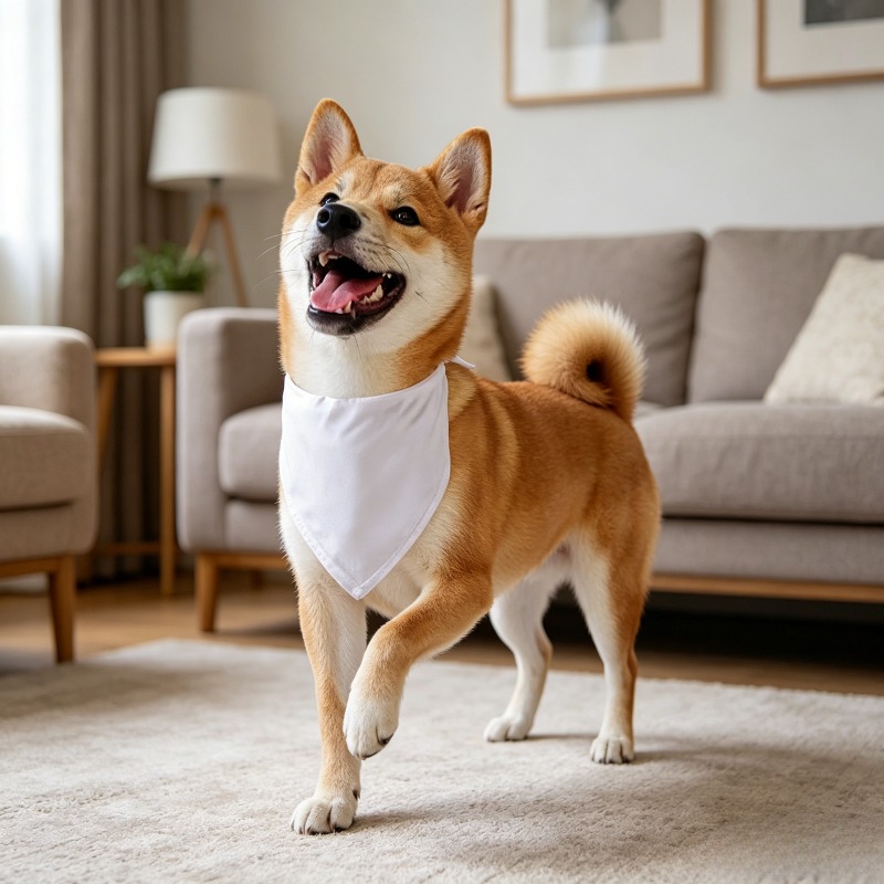 White Dog Bandana Scarf Triang - Bandana Blank White review and price
