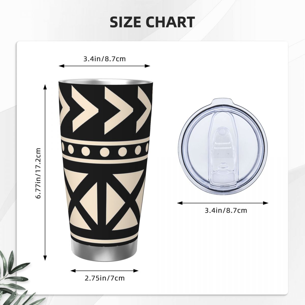 African Mud Cloth Black And Wh - Tumbler 20Oz White review and price