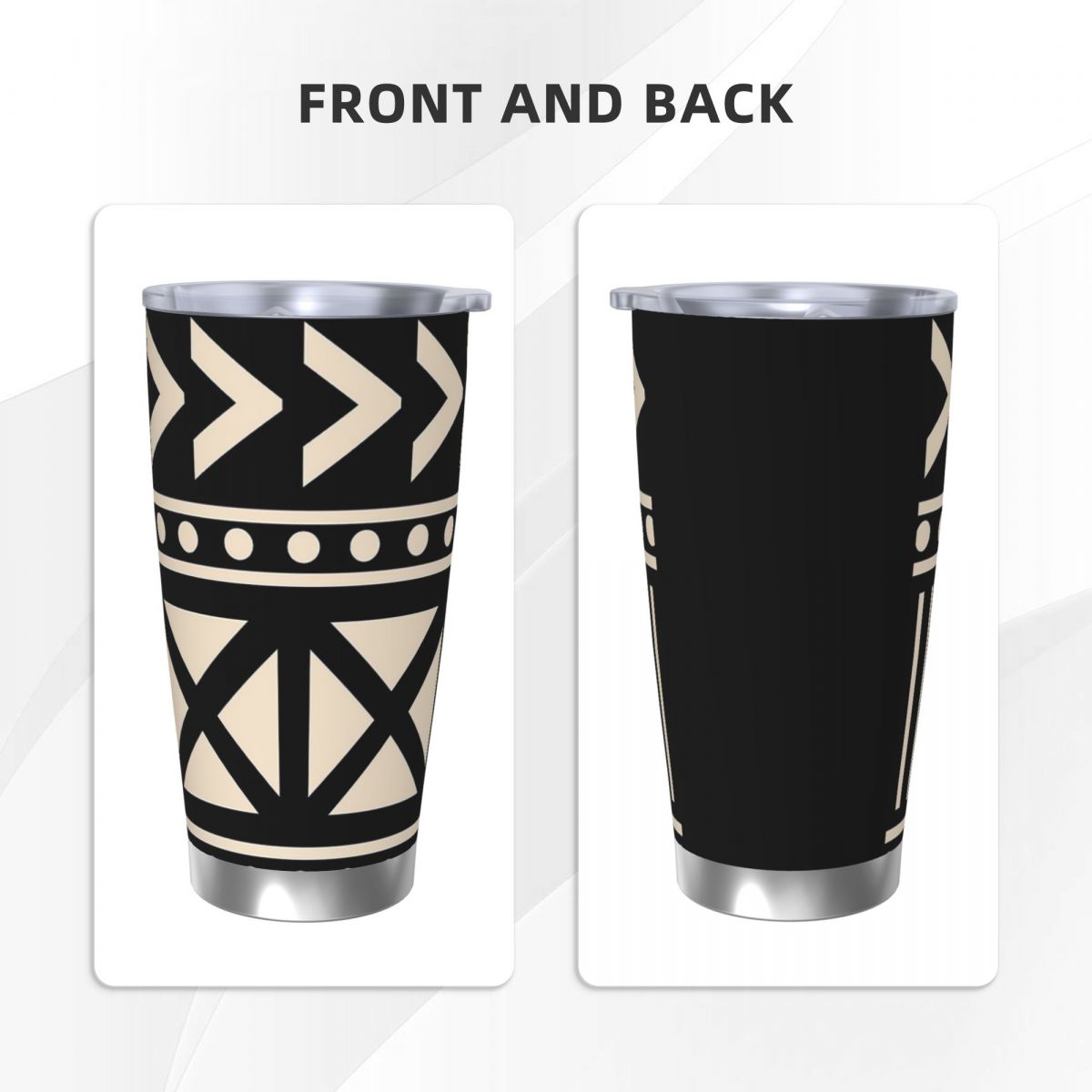 African Mud Cloth Black And Wh - Tumbler 20Oz White review and price