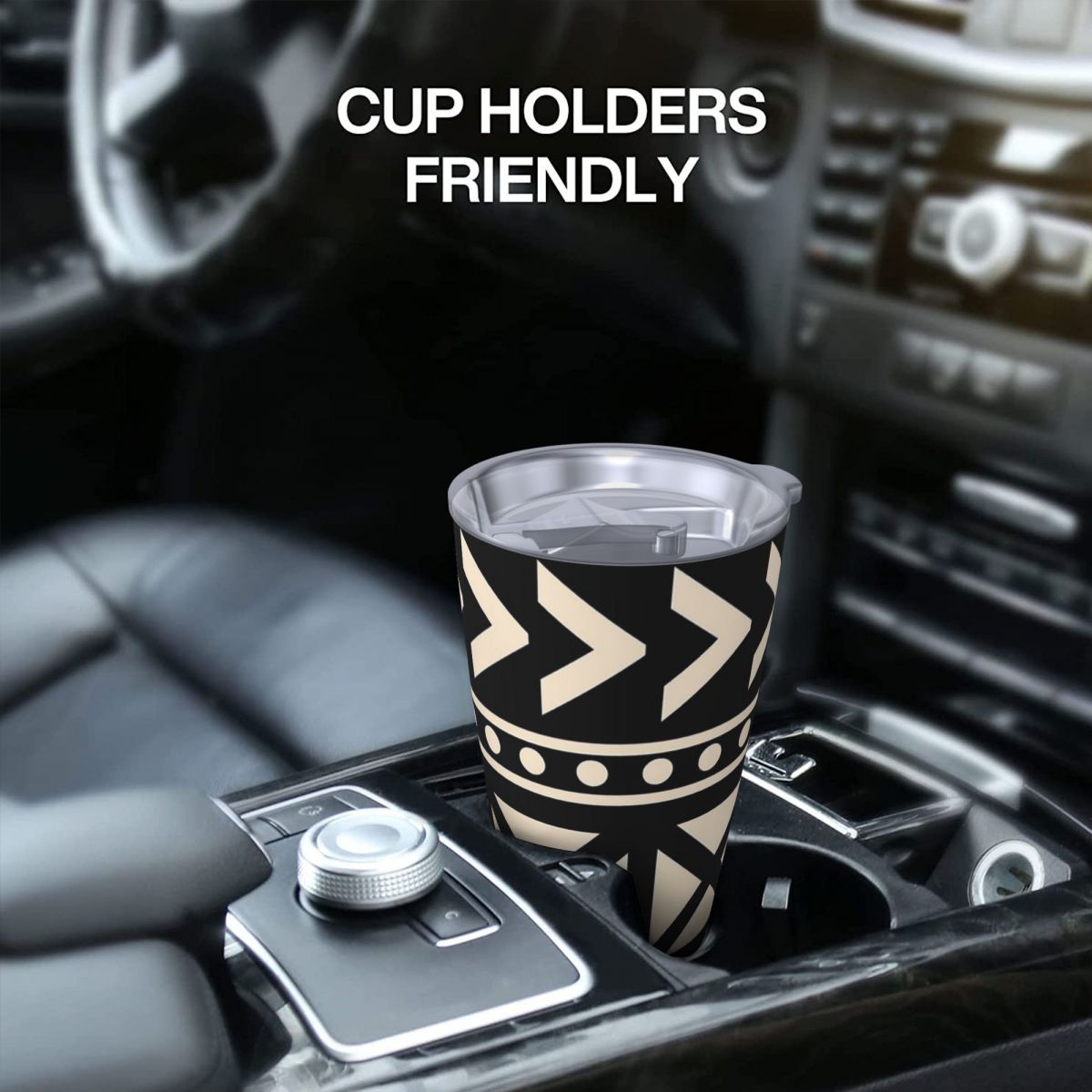 African Mud Cloth Black And Wh - Tumbler 20Oz White review and price