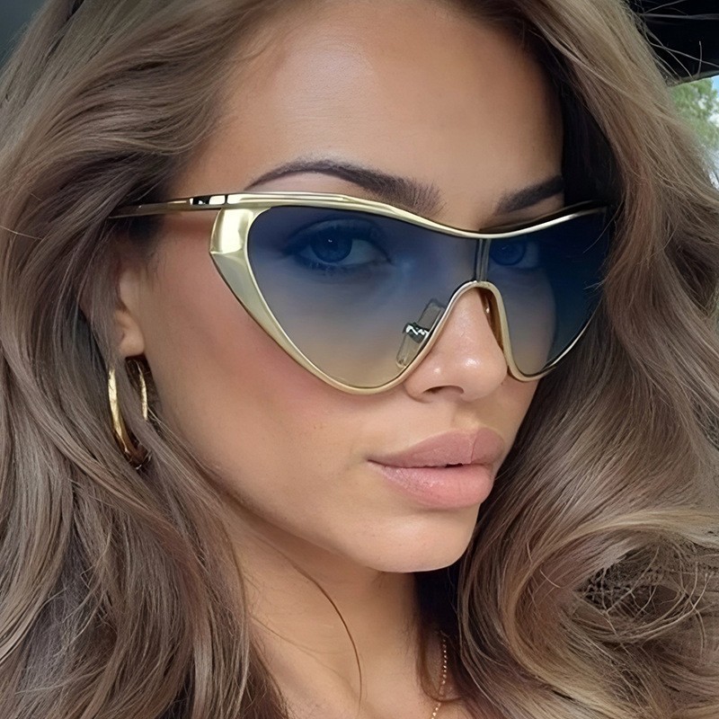 Rimless Y2K Style Sunglasses R - Metal Photo Panel review and price