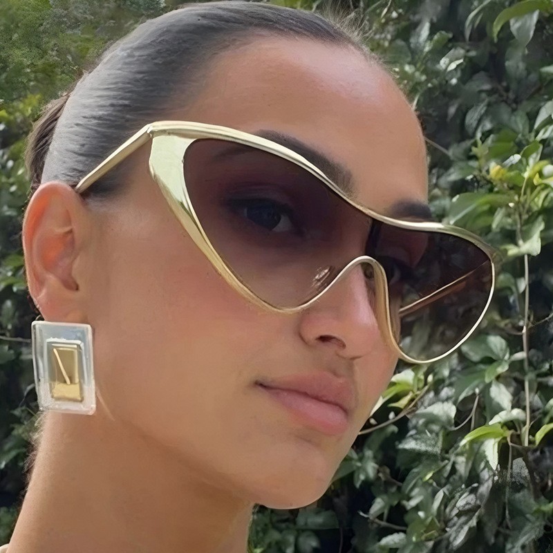 Rimless Y2K Style Sunglasses R - Metal Photo Panel review and price
