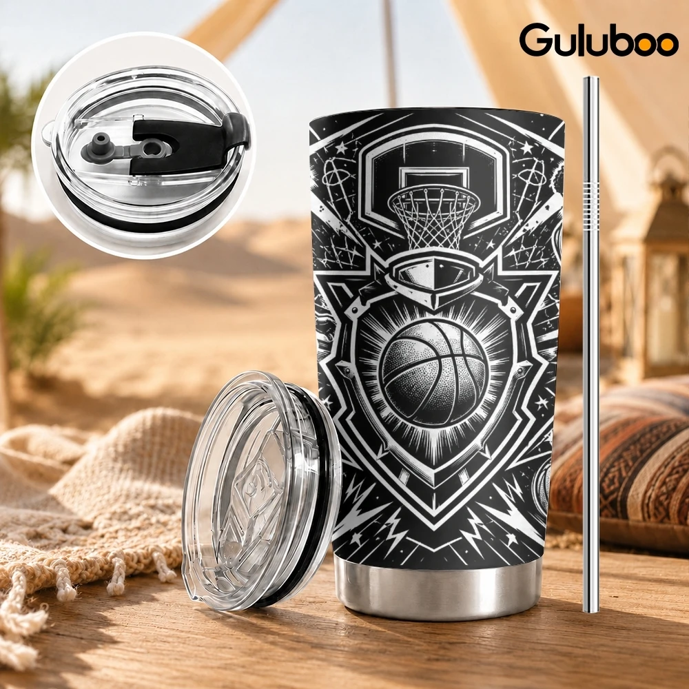 Black White Sports Emblem Vacu - Tumbler 20Oz White review and price