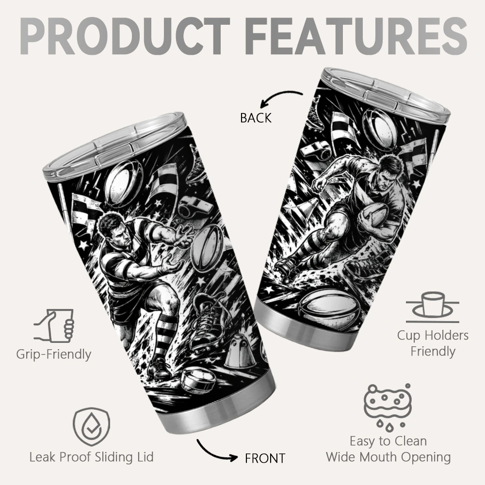 Black White Sports Emblem Vacu - Tumbler 20Oz White review and price