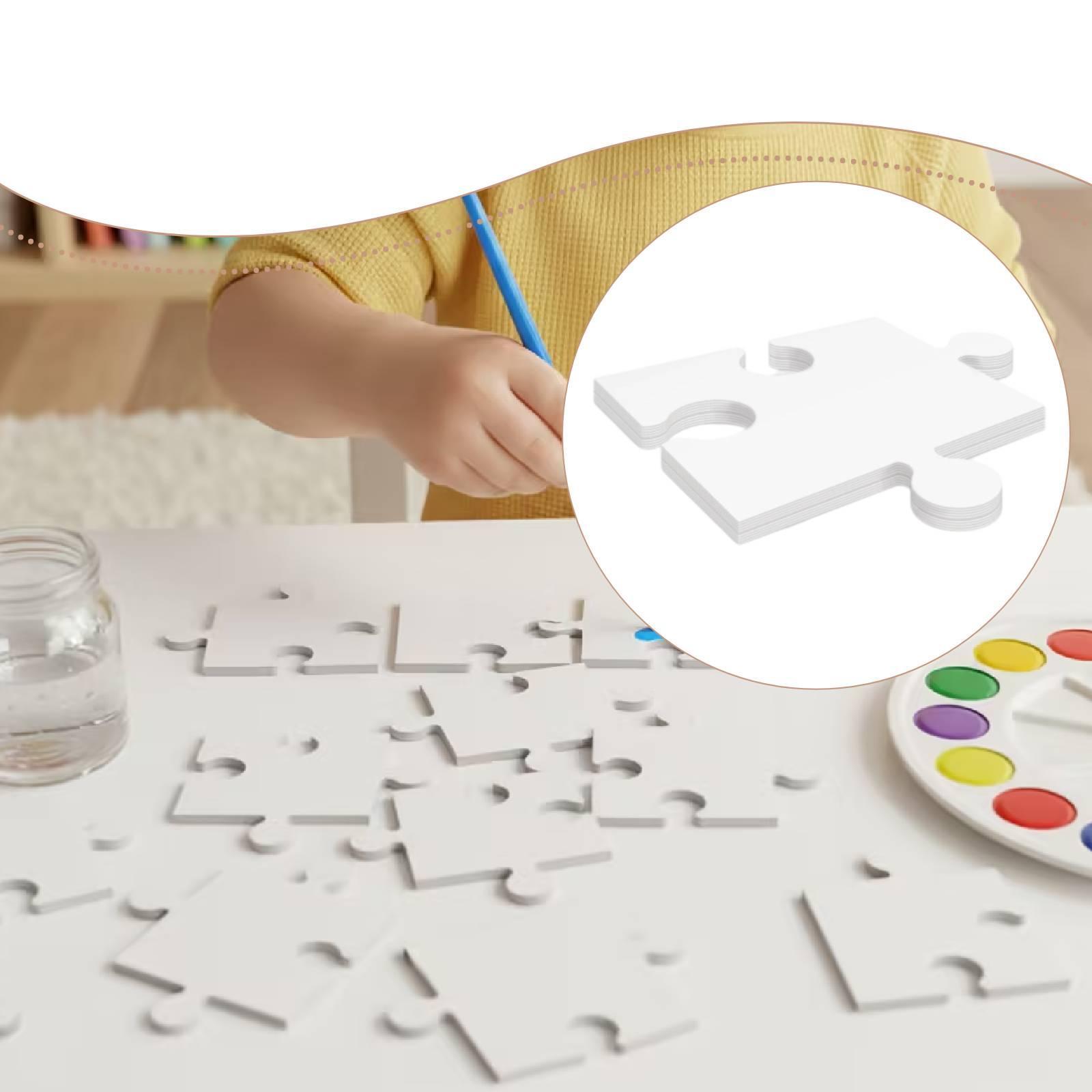 24 Pieces White Cardboard Blan - Puzzle Blank White review and price