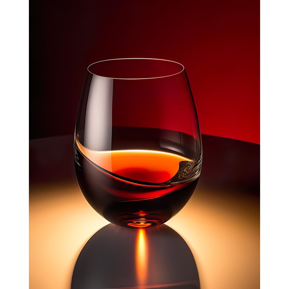 Stemless Wine Glasses Set of 4 - Tumbler 20Oz White review and price