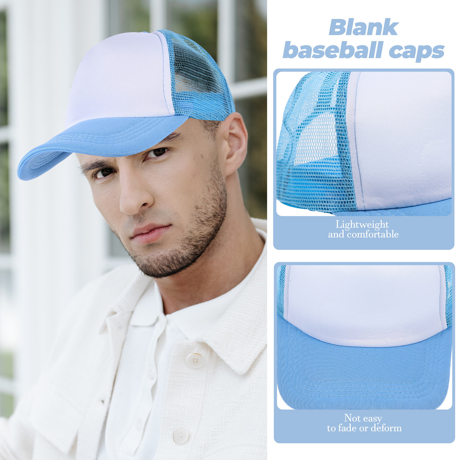 10Pcs Blank Mesh Baseball Caps - Hat Sublimation Blank review and price