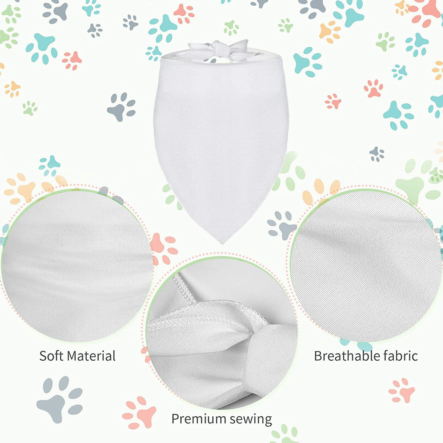 100 Pieces Sublimation Blank D - Bandana Blank White review and price