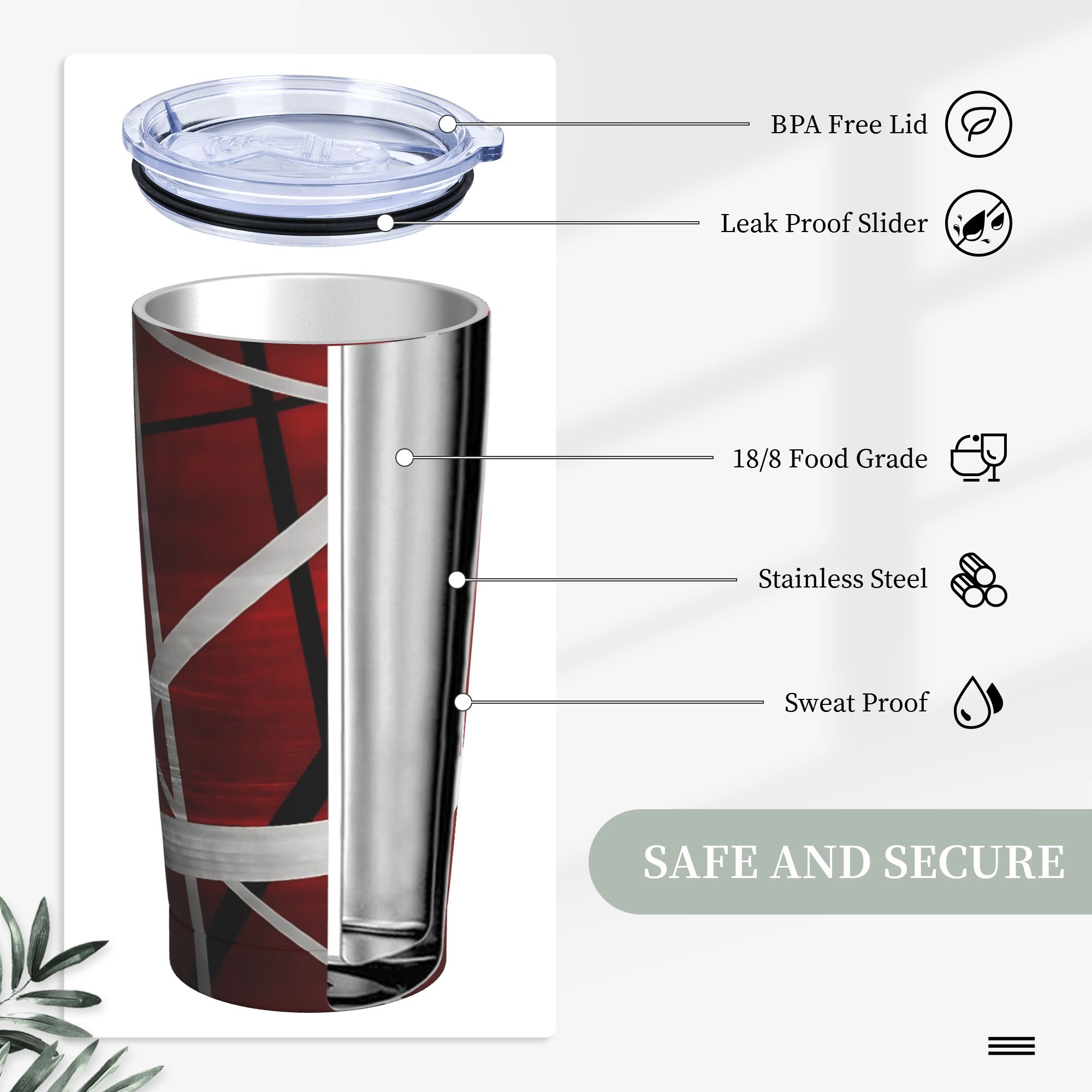 V-Van Halens Red Black White T - Tumbler 20Oz White review and price