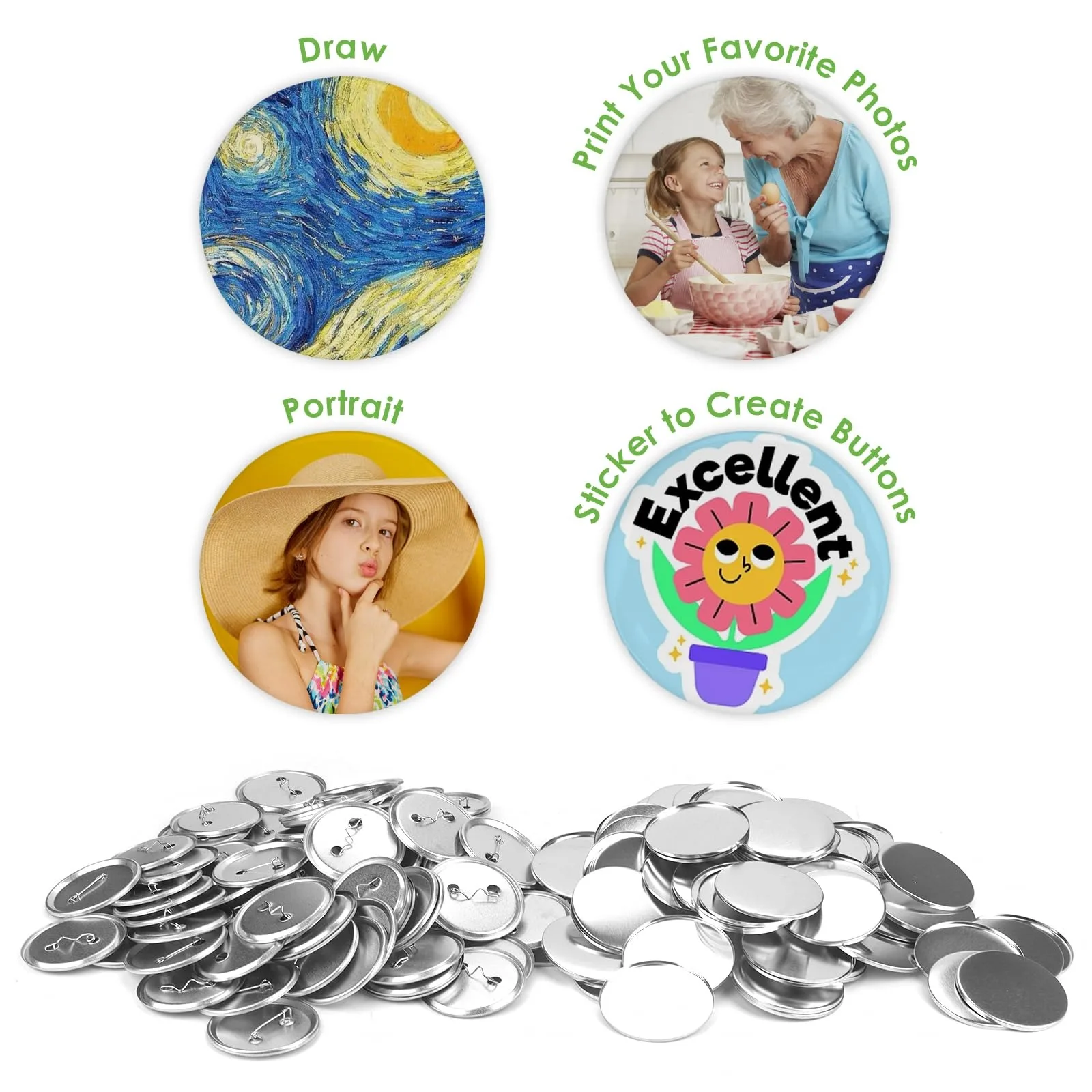 100PCS Blank Button Making Sup - Button Badge Blank review and price