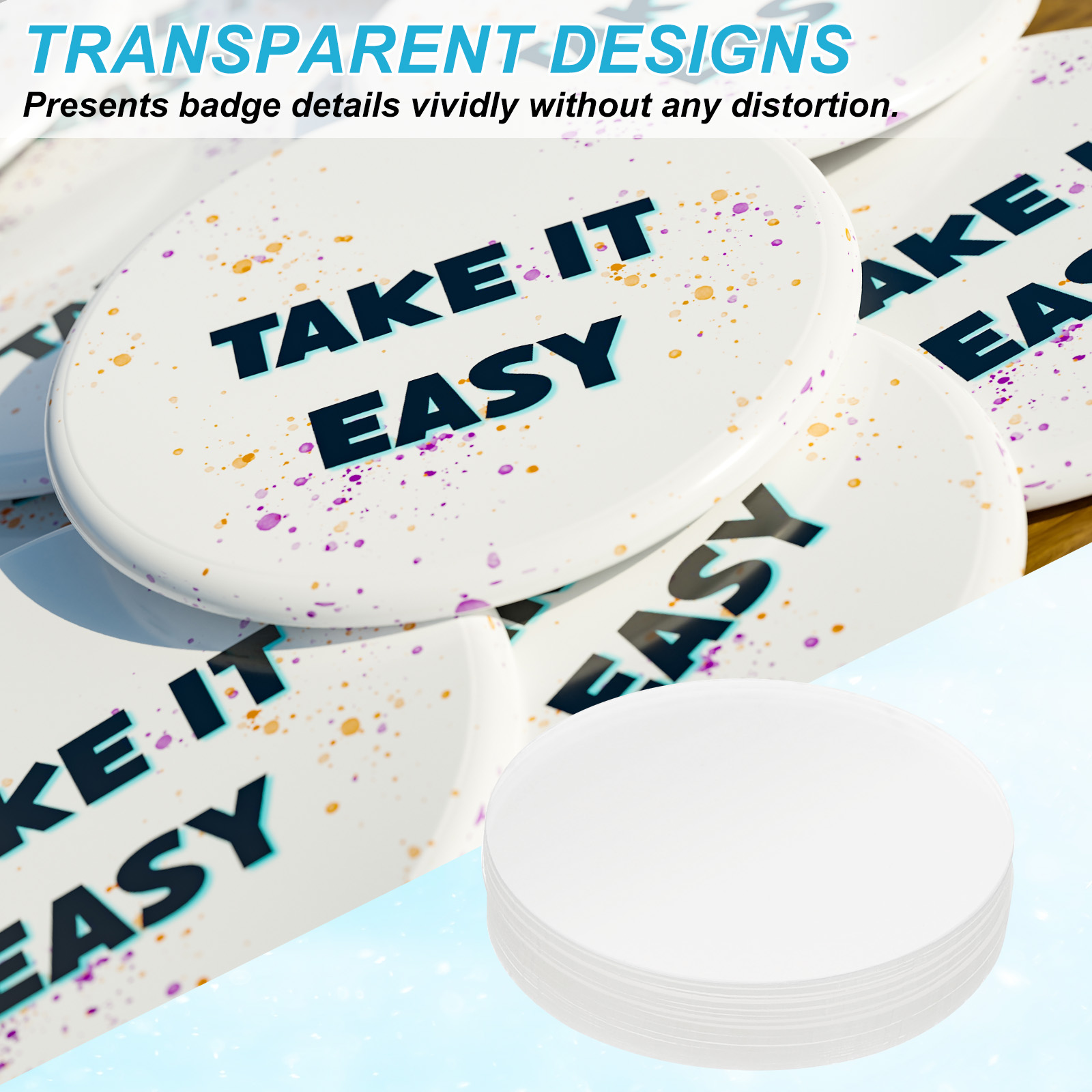 44/48/54/61/65/70mm Badge Film - Button Badge Blank review and price