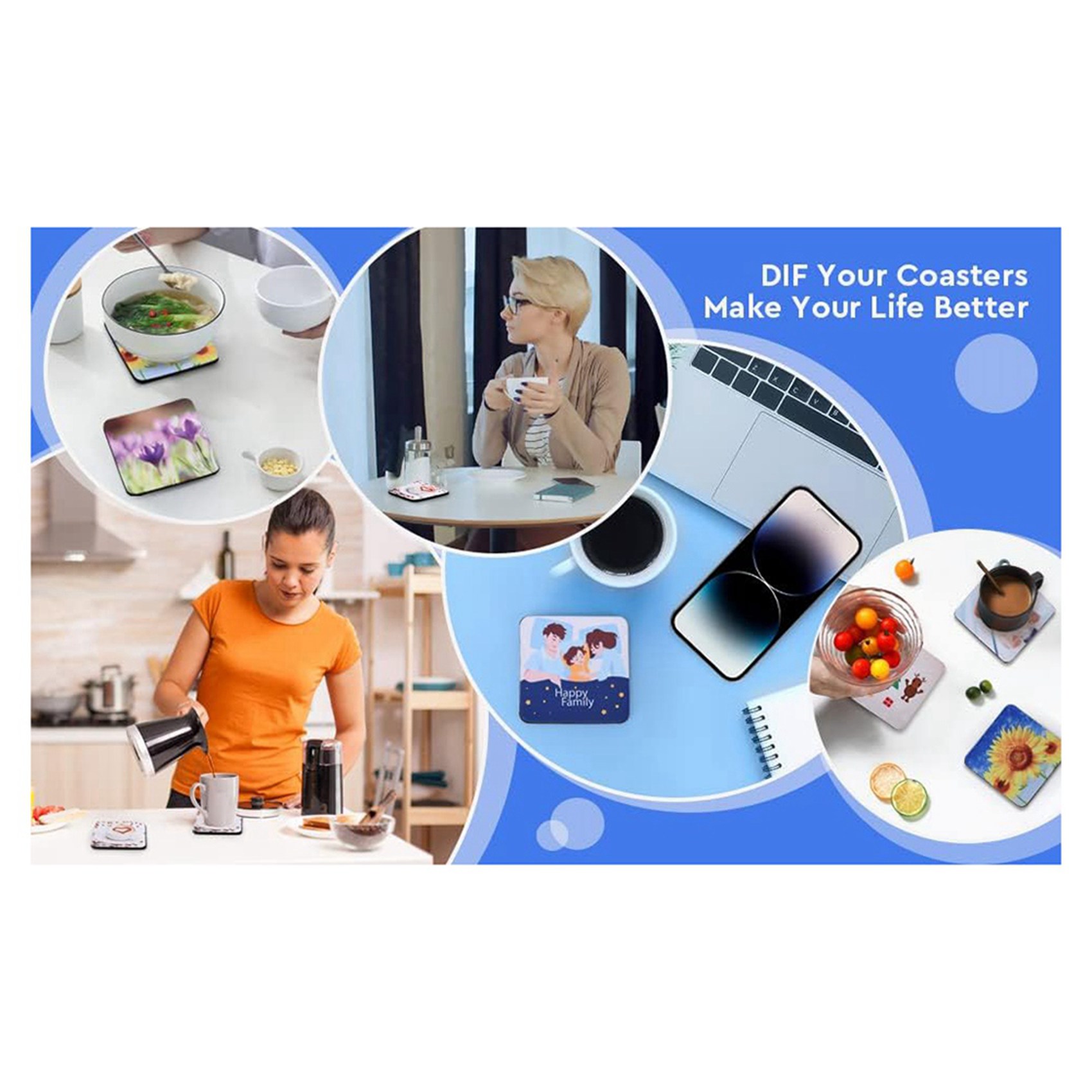 F-F 40PCS Square Sublimation B - Coaster Sublimation Blank review and price