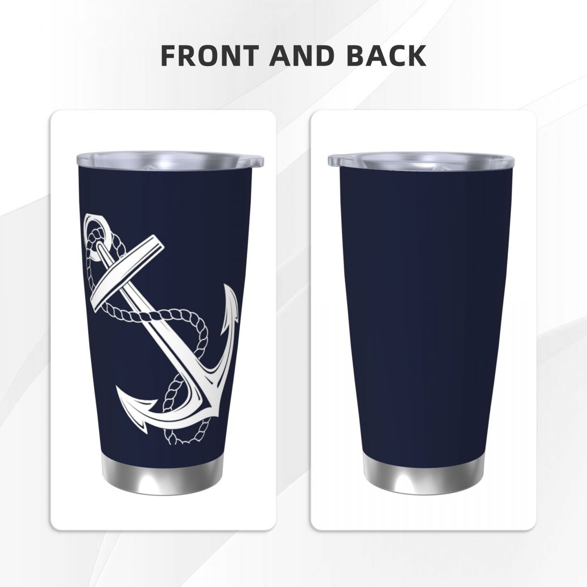 Anchor Nautical White & Navy S - Tumbler 20Oz White review and price