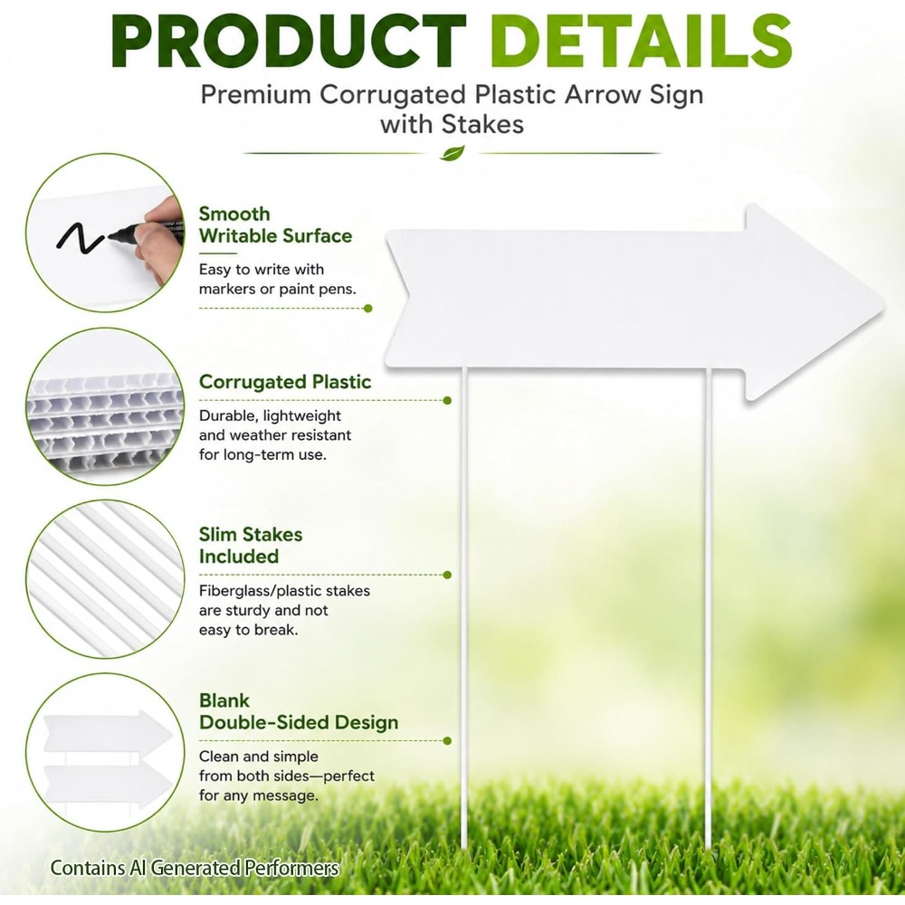 Double Sided Arrow Yard Signs  - Yard Sign Blank review and price
