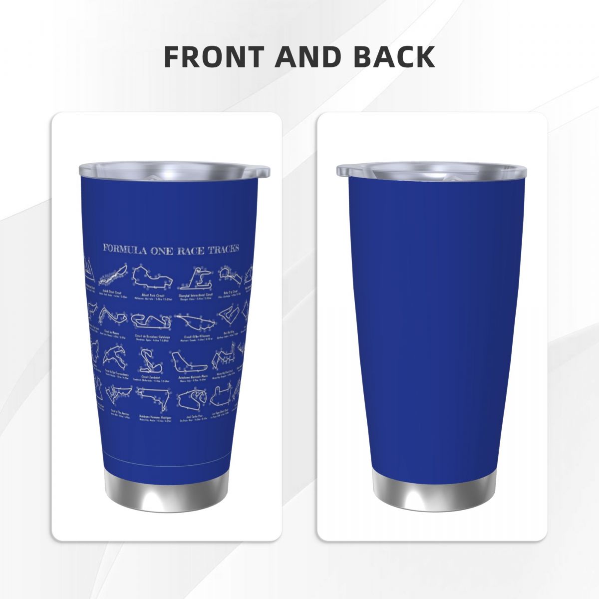 F1 Race Tracks (White Stencil- - Tumbler 20Oz White review and price