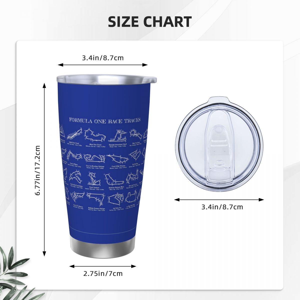 F1 Race Tracks (White Stencil- - Tumbler 20Oz White review and price
